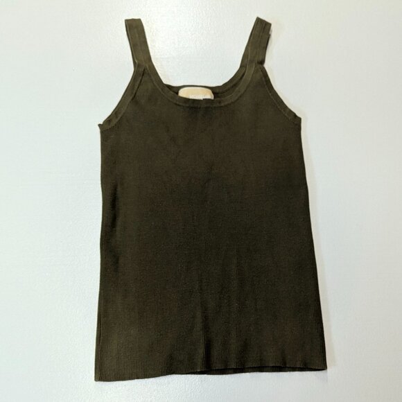 Michael Kors Size Small Dark Olive Tank Top - Picture 1 of 9